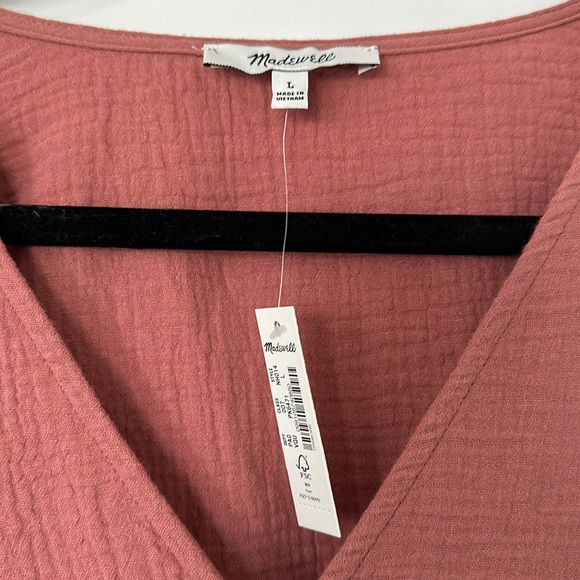 NWT! Madewell Julienne Smocked Waist Top - Picture 4 of 6